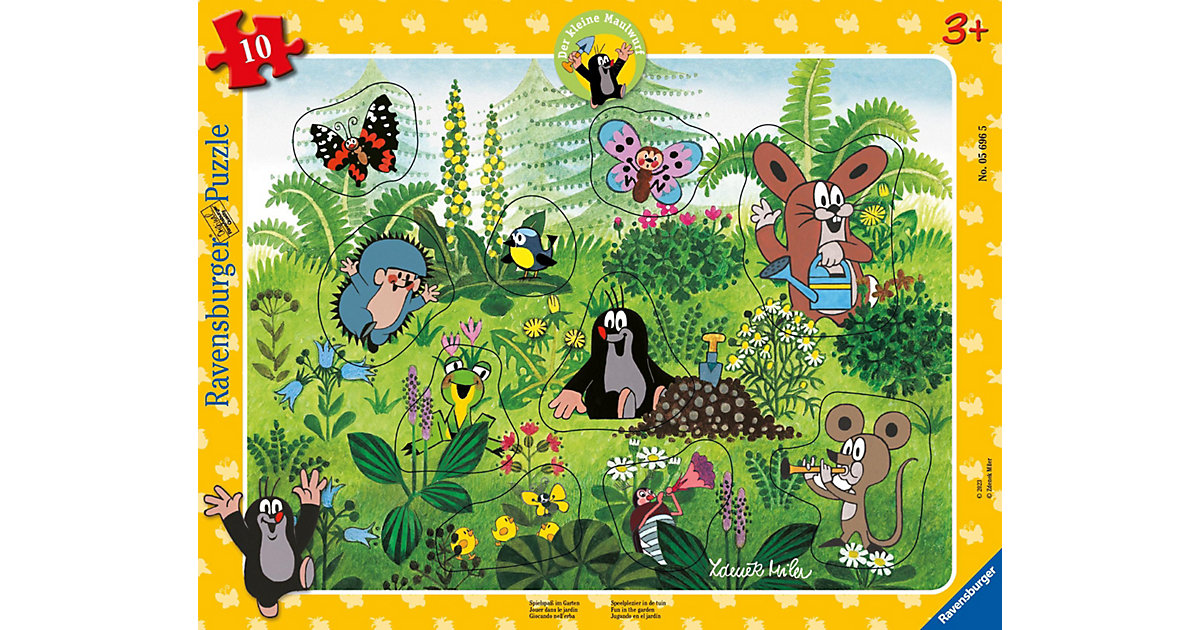 "Rahmenpuzzle Der kleine Maulwurf ""Spielspaß im Garten"", 10 Teile" "Rahmenpuzzle Der kleine Maulwurf ""Spielspaß im Garten"", 10 Teile" von Ravensburger