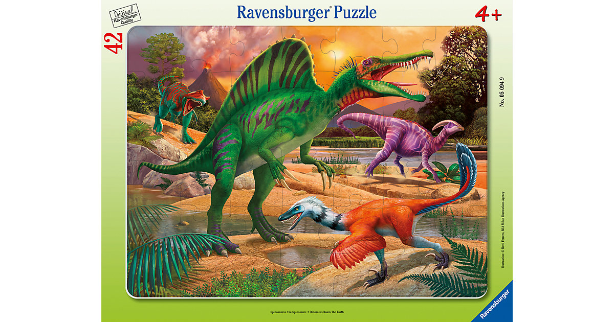 Rahmenpuzzle Spinosaurus, 30-48 Teile von Ravensburger