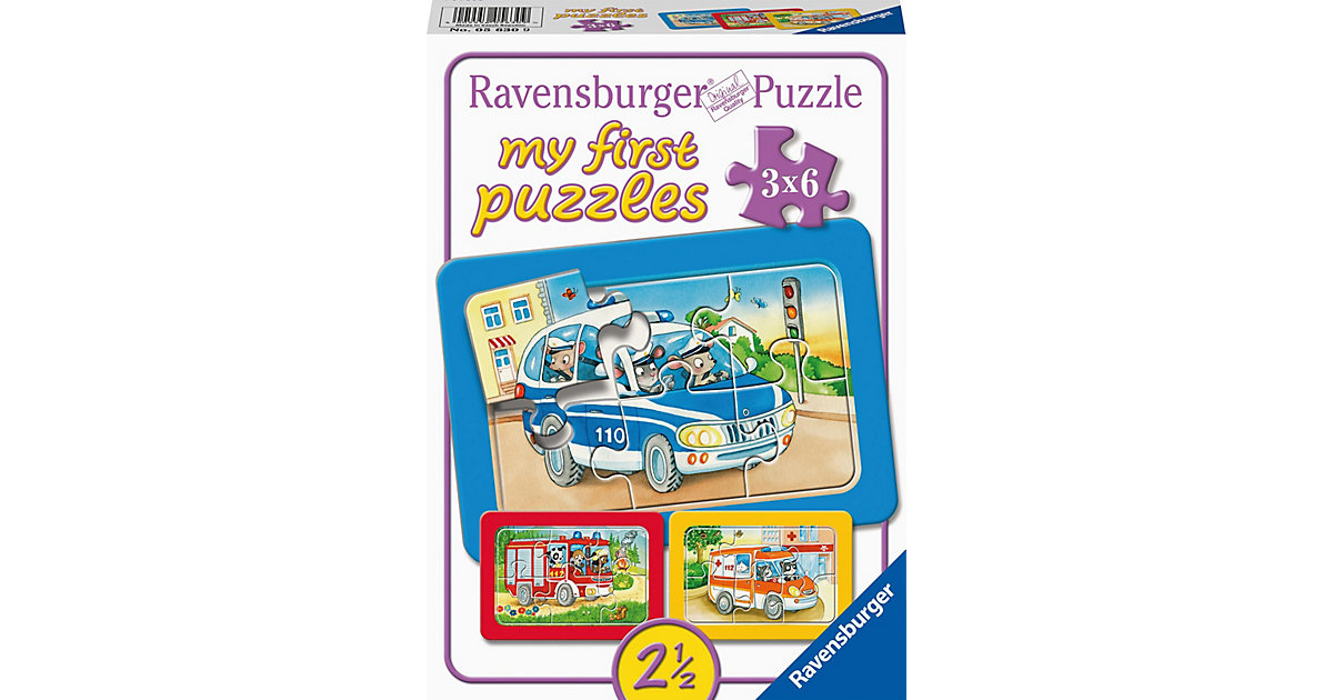 Rahmenpuzzle - Tiere im Einsatz - 3x6 Teile Rahmenpuzzle - Tiere im Einsatz - 3x6 Teile von Ravensburger