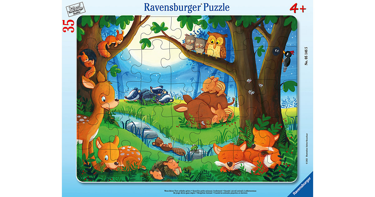 Rahmenpuzzle Wenn kleine Tiere schlafen gehen Rahmenpuzzle Wenn kleine Tiere schlafen gehen von Ravensburger