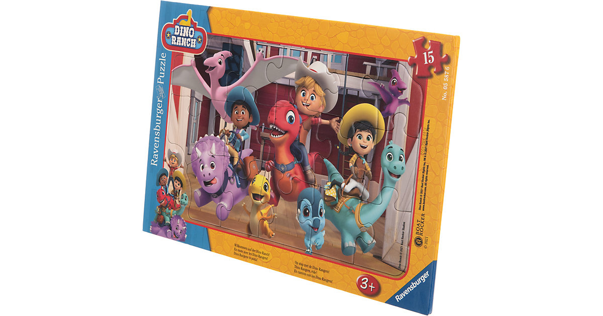 Rahmenpuzzle - Willkommen auf der Dino Ranch! - 15 Teile Dino Ranch Rahmenpuzzle - Willkommen auf der Dino Ranch! - 15 Teile Dino Ranch von Ravensburger
