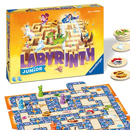 Ravensburger Kinderspiel 20847 - Junior Labyrinth - Familienklassiker für die Kleinen, Spiel für Kinder ab 4 Jahren - Gesellschaftspiel geeignet für 2-4 Spieler, Junior-Ausgabe von Ravensburger
