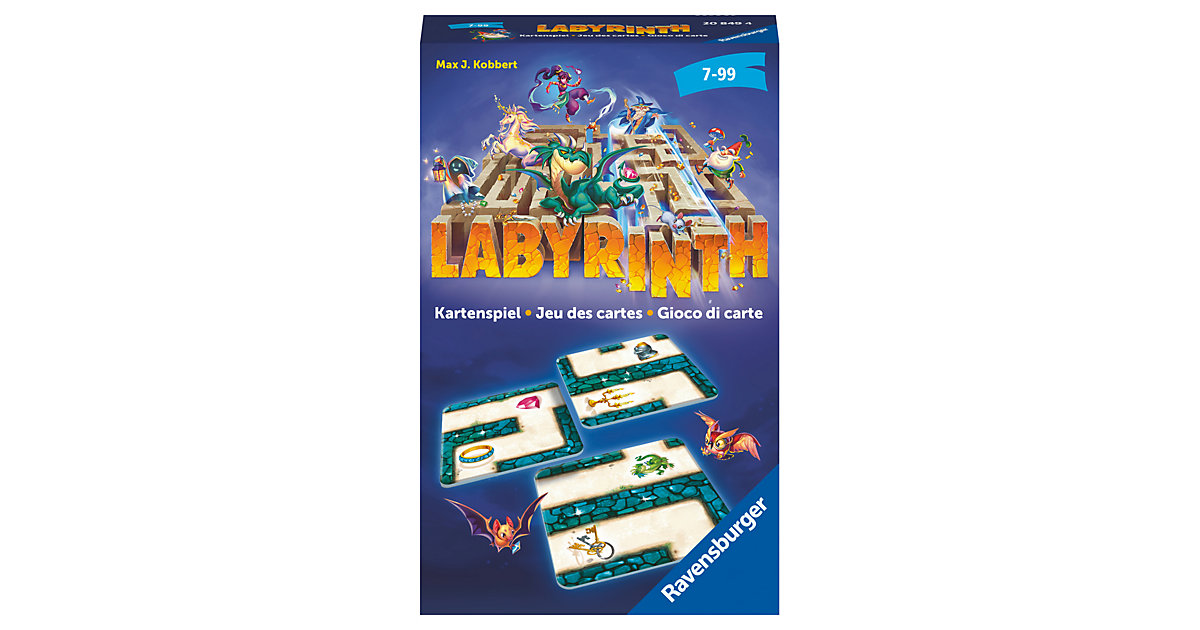 Ravensburger® - Labyrinth Kartenspiel 20849 - Der Familienklassiker 2 - 6 Spieler - Spiel Kinder ab 7 Jahren  Kinder von Ravensburger