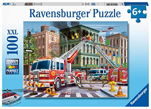 Ravensburger 13329, Feuerwehrleute, 100 Teile XXL, Puzzle für Kinder, Empfohlenes Alter 6+, Mehrfarbig von Ravensburger