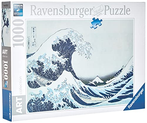 Ravensburger - Puzzle The Great Wave Off Kanagawa 70x50 cm - Puzzle 1000 Teile - Puzzle für Erwachsene und Kinder einfach zu komponieren - Berühmte Gemälde Puzzle zum Ausstellen - Pädagogisches von Ravensburger