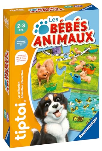 Ravensburger - tiptoi® – Interaktives Spiel – Babys Tiere – Player separat erhältlich – elektronisches Lernspiel, ohne Display – ab 2 Jahren – französische Version – 00 187 von Ravensburger