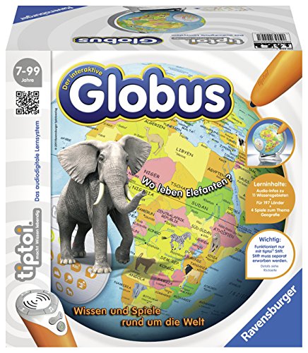 Ravensburger 00558 - Tiptoi - Interaktiver Globus ohne Stift von Ravensburger