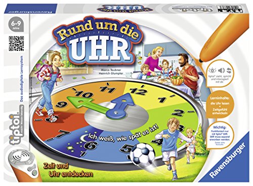 Ravensburger tiptoi Lernspiel Rund um die Uhr - 00736 / Spielend einfach die Uhr lesen und verstehen von Ravensburger tiptoi