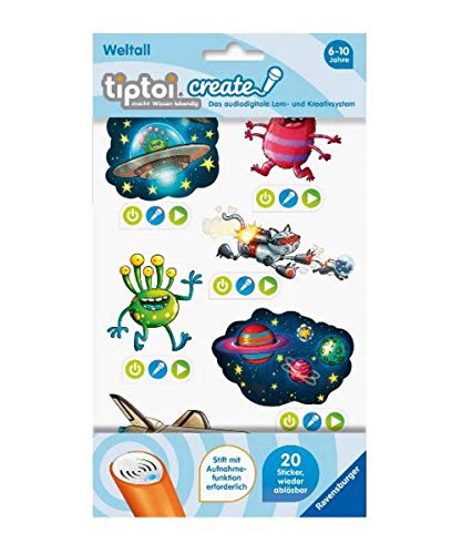 Ravensburger 00910 tiptoi Create Sticker Weltall von Ravensburger