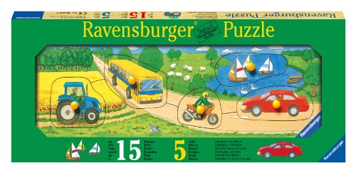 Ravensburger 03209 - Fahrzeuge und Boote Holzpuzzle, 5 Teile von Ravensburger Kinderpuzzle