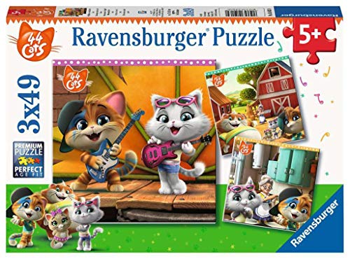 Ravensburger Kinderpuzzle 05013 - Willkommen bei den 44 Cats! - 3 x 49 Teile von Ravensburger