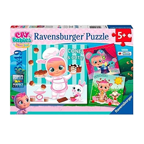 Ravensburger 05104 Cry Babies Puzzle 3 x 49 Teile, No Color von Ravensburger