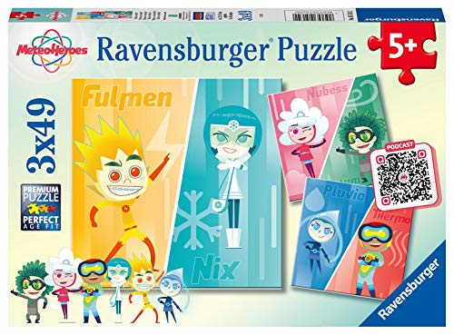 Ravensburger MeteoHeroes Puzzle, 3 x 49 Teile, Puzzle für Kinder von Ravensburger