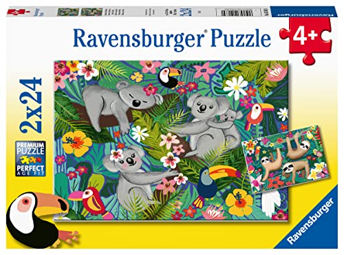 Ravensburger 4005556051830 135252 Koalas and Sloths Koala und Faultier, Mehrfarbig von Ravensburger