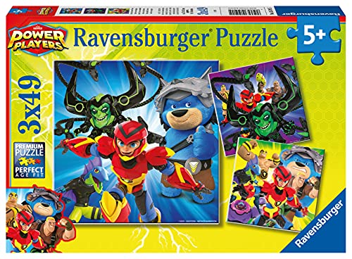 Ravensburger 05191 5 135269 Power Players Puzzle 3 x 49 Teile, Empfohlenes Alter 5+, Mehrfarbig von Ravensburger
