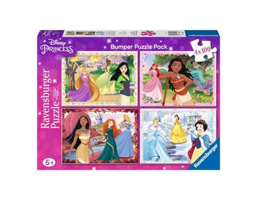 Ravensburger 05229, Disney Princess, 4, 100 Teile, Puzzles für Kinder, Empfohlenes Alter 5+, Qualitätspuzzle, bunt von Ravensburger