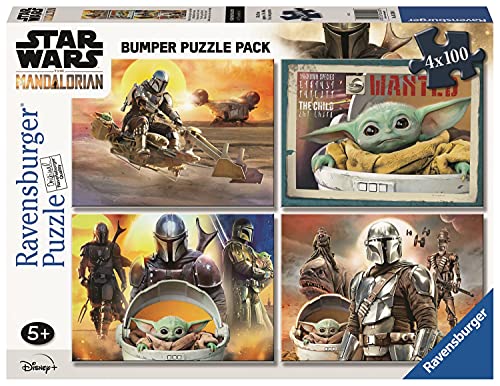 Ravensburger 05240 0, The Mandalorian, 4, 100 Teile, Bumperpack, Puzzles für Kinder, Empfohlenes Alter 5+, Qualitätspuzzle, bunt Ravensburger 05240 0, The Mandalorian, 4, 100 Teile, Bumperpack, Puzzles für Kinder, Empfohlenes Alter 5+, Qualitätspuzzle, bunt von Ravensburger