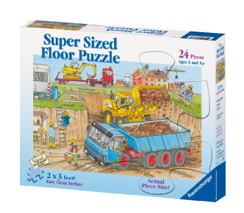 Ravensburger 05327 - Baufahrzeuge - 24 Teile Bodenpuzzle von Ravensburger