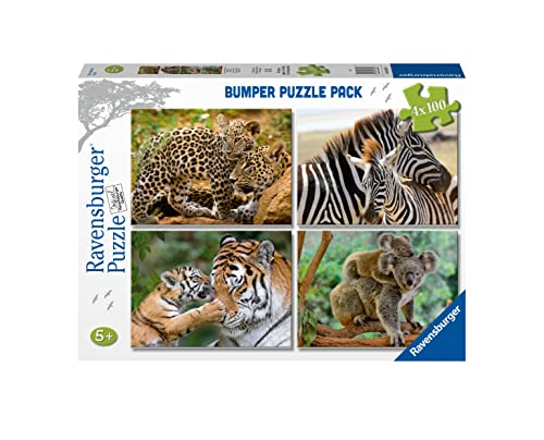 Ravensburger 05624 Animali Puzzle 4 x 100 cm Bumper Pack von Ravensburger