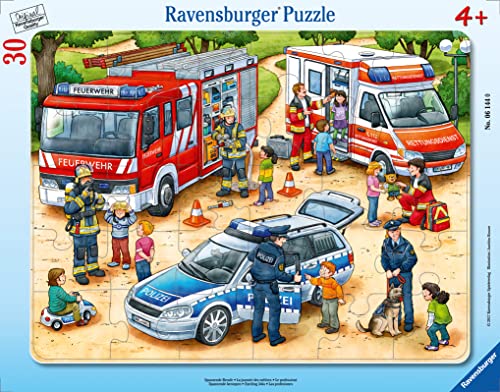 Ravensburger Kinderpuzzle - 06144 Spannende Berufe - Rahmenpuzzle für Kinder ab 4 Jahren, mit 30 Teilen von Ravensburger