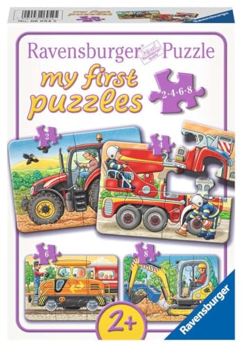 Ravensburger Kinderpuzzle - 06954 Bei der Arbeit - My First Puzzle mit 2,4,6,8 Teilen - Puzzle für Kinder ab 2 Jahren Ravensburger Kinderpuzzle - 06954 Bei der Arbeit - My First Puzzle mit 2,4,6,8 Teilen - Puzzle für Kinder ab 2 Jahren von Ravensburger