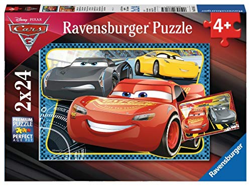 Ravensburger Kinderpuzzle 07816 - Abenteuer mit Lightning McQueen - 2 x 24 Teile von Ravensburger Kinderpuzzle