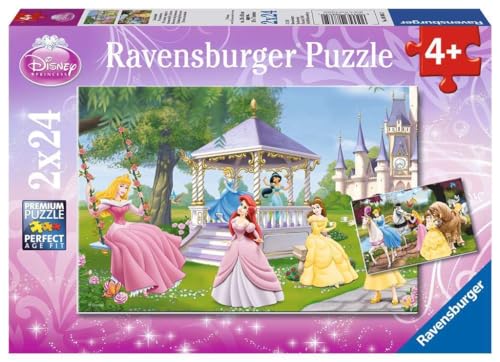 Ravensburger Kinderpuzzle - 08865 Zauberhafte Prinzessinnen - Puzzle für Kinder ab 4 Jahren, Disney-Puzzle mit 2x24 Teilen von Ravensburger