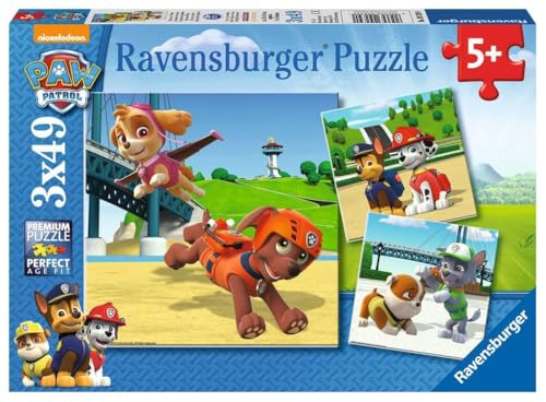 Ravensburger Kinderpuzzle - 09239 Team auf 4 Pfoten - Puzzle für Kinder ab 5 Jahren, Paw Patrol Puzzle mit 3x49 Teilen Ravensburger Kinderpuzzle - 09239 Team auf 4 Pfoten - Puzzle für Kinder ab 5 Jahren, Paw Patrol Puzzle mit 3x49 Teilen von Ravensburger
