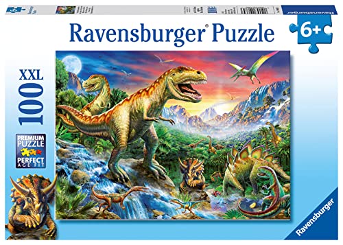 Ravensburger Kinderpuzzle - 10665 Bei den Dinosauriern - Dino-Puzzle für Kinder ab 6 Jahren, mit 100 Teilen im XXL-Format von Ravensburger
