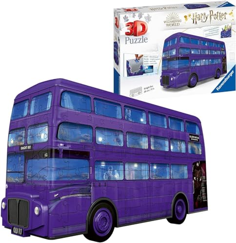 Ravensburger 3D Puzzle Knight Bus Harry Potter 11158 - Der Fahrende Ritter als 3D Puzzle Fahrzeug - 216 Teile - ab 8 Jahren von Ravensburger