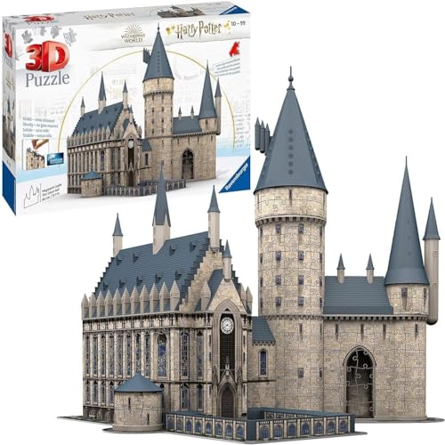 Ravensburger 3D Puzzle 11259 - Harry Potter Hogwarts Schloss - Die Große Halle - 540 Teile - Für alle Harry Potter Fans ab 10 Jahren, Harry Potter Geschenke von Ravensburger