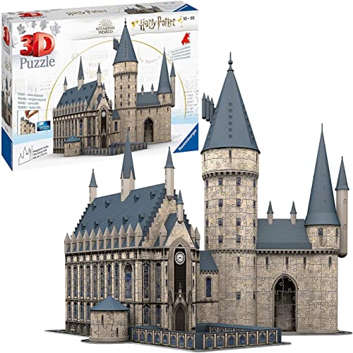 Ravensburger 3D Puzzle 11259 - Harry Potter Hogwarts Schloss - Die Große Halle - 540 Teile - Für alle Harry Potter Fans ab 10 Jahren, Harry Potter Geschenke von Ravensburger