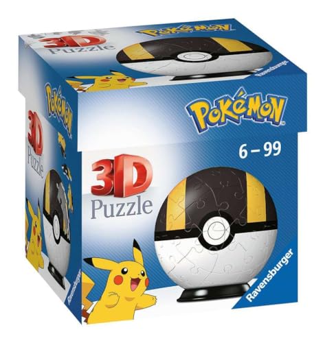 Ravensburger 3D Puzzle 11266 - Puzzle-Ball Pokémon Pokéballs - Hyperball - [EN] Ultra Ball - 54 Teile - für Pokémon Fans ab 6 Jahren von Ravensburger