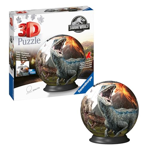 Ravensburger 3D Puzzle 11757 - Puzzle-Ball Jurassic World - 72 Teile - Puzzle-Ball für Dinosaurier-Fans ab 6 Jahren von Ravensburger