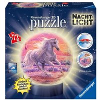 3D Puzzle Ravensburger Puzzle-Ball Nachtlicht Pferde am Strand  72 Teile von Ravensburger