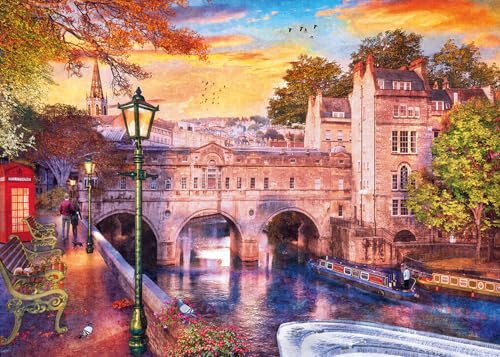 Ravensburger 12000163 - Romantischer Abend in Bath - Puzzle 1000 Teile - Erwachsene und Jugendliche Puzzle ab 14 Jahren von Ravensburger