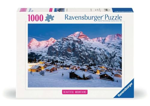 Ravensburger Puzzle 12000254 - Beautiful Mountains, Berner Oberland, Mürren - 1000 Teile Puzzle für Erwachsene und Kinder ab 14 Jahren, Puzzle mit Landschaft, Bergen und Natur von Ravensburger