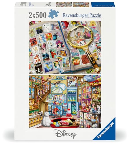 Ravensburger Puzzle 12000345 - Disney Briefmarken und Spielsachen - 2X 500 Teile Puzzle für Erwachsene und Kinder ab 12 Jahren von Ravensburger