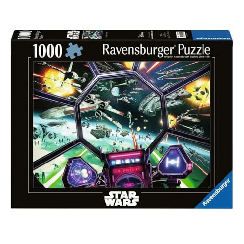 Ravensburger Puzzle 2D 1000 elementów: Star Wars TIE Fighter Cockpit, Nowy Design von Ravensburger