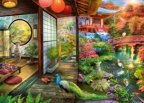 Ravensburger Puzzle 2D 1000 elementów: Japońska herbaciarnia, Nowy Design von Ravensburger