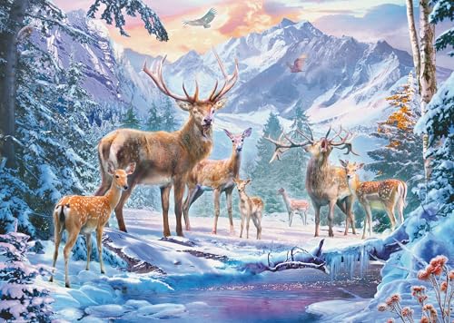 Ravensburger Puzzle 12000888 - Rehe und Hirsche im Winter - 1000 Teile Puzzle für Erwachsene und Kinder ab 14 Jahren Ravensburger Puzzle 12000888 - Rehe und Hirsche im Winter - 1000 Teile Puzzle für Erwachsene und Kinder ab 14 Jahren von Ravensburger