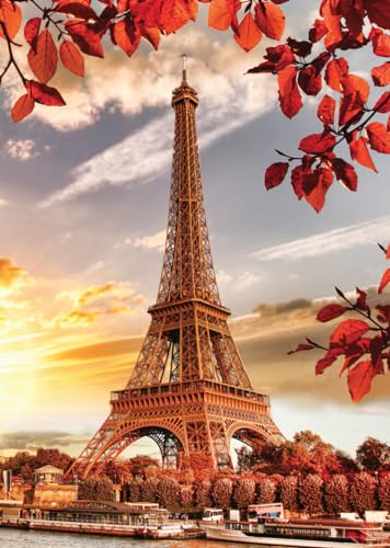 Nathan - Puzzle 1000 Teile - Eiffelturm im Herbst - Erwachsene und Kinder ab 14 Jahren - Premium Puzzle - Perfekte Integration - Urban Collection - 12000915 von NATHAN