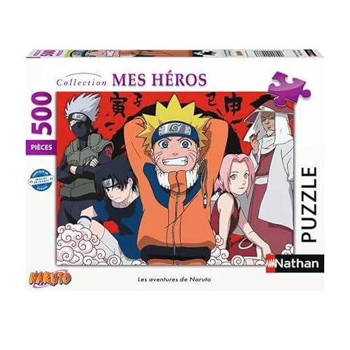 Nathan – Puzzle 500 Teile – Die Abenteuer von Naruto – Erwachsene und Kinder ab 12 Jahren – Hochwertiges Puzzle – perfekte Integration – Meine Helden Kollektion – 12000973 von Ravensburger