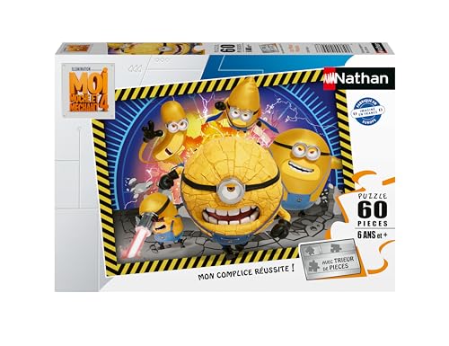 Nathan - Kinderpuzzle - 60 Teile - Die Mega Minions - Ich - Einfach Unverbesserlich 4 - Mädchen oder Junge ab 6 Jahren - Hochwertiges Puzzle - Dicker und Stabiler Karton - Abenteuer - 12001096 Nathan - Kinderpuzzle - 60 Teile - Die Mega Minions - Ich - Einfach Unverbesserlich 4 - Mädchen oder Junge ab 6 Jahren - Hochwertiges Puzzle - Dicker und Stabiler Karton - Abenteuer - 12001096 von NATHAN