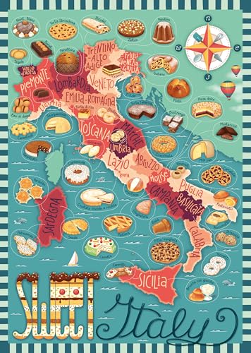 Ravensburger Puzzle 12001237 Map of Italy - Sweet 1000p 1.000 Teile von Ravensburger