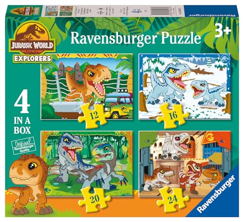 Ravensburger Puzzle: Jurassic World Explorers, Kinderpuzzle ab 3 Jahren, 4 Puzzles von 12, 16, 20, 24 Teilen, Puzzle, Geschenke für Kinder 3 Jahre, 70 x 50 cm Ravensburger Puzzle: Jurassic World Explorers, Kinderpuzzle ab 3 Jahren, 4 Puzzles von 12, 16, 20, 24 Teilen, Puzzle, Geschenke für Kinder 3 Jahre, 70 x 50 cm von Ravensburger