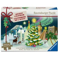 Ravensburger 12004246 - Adventskalender Christmas Around the World, Weihnachts-Puzzle, 24x54 Teile von Ravensburger