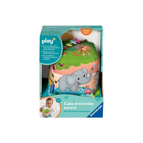 Ravensburger Play + 34009 Spielzeugwürfel mit Geräuschen, Spielzeug für Babys ab 6 Monaten, französische Version Ravensburger Play + 34009 Spielzeugwürfel mit Geräuschen, Spielzeug für Babys ab 6 Monaten, französische Version von Ravensburger