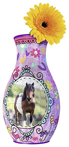 Ravensburger 12052 3D-Puzzle Girly Girl Edition Blumenvase Pferde von Ravensburger 3D Puzzle