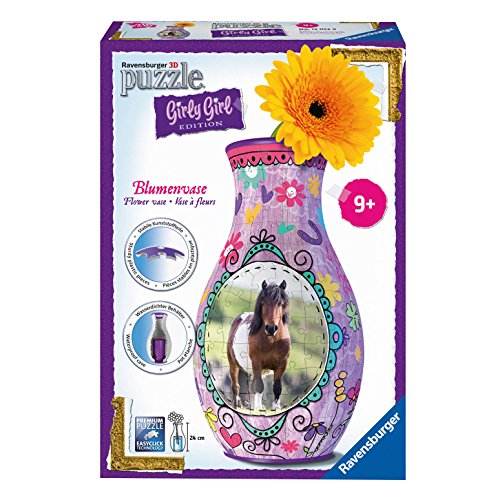 Ravensburger 12052 3D-Puzzle Girly Girl Edition Blumenvase Pferde von Ravensburger 3D Puzzle